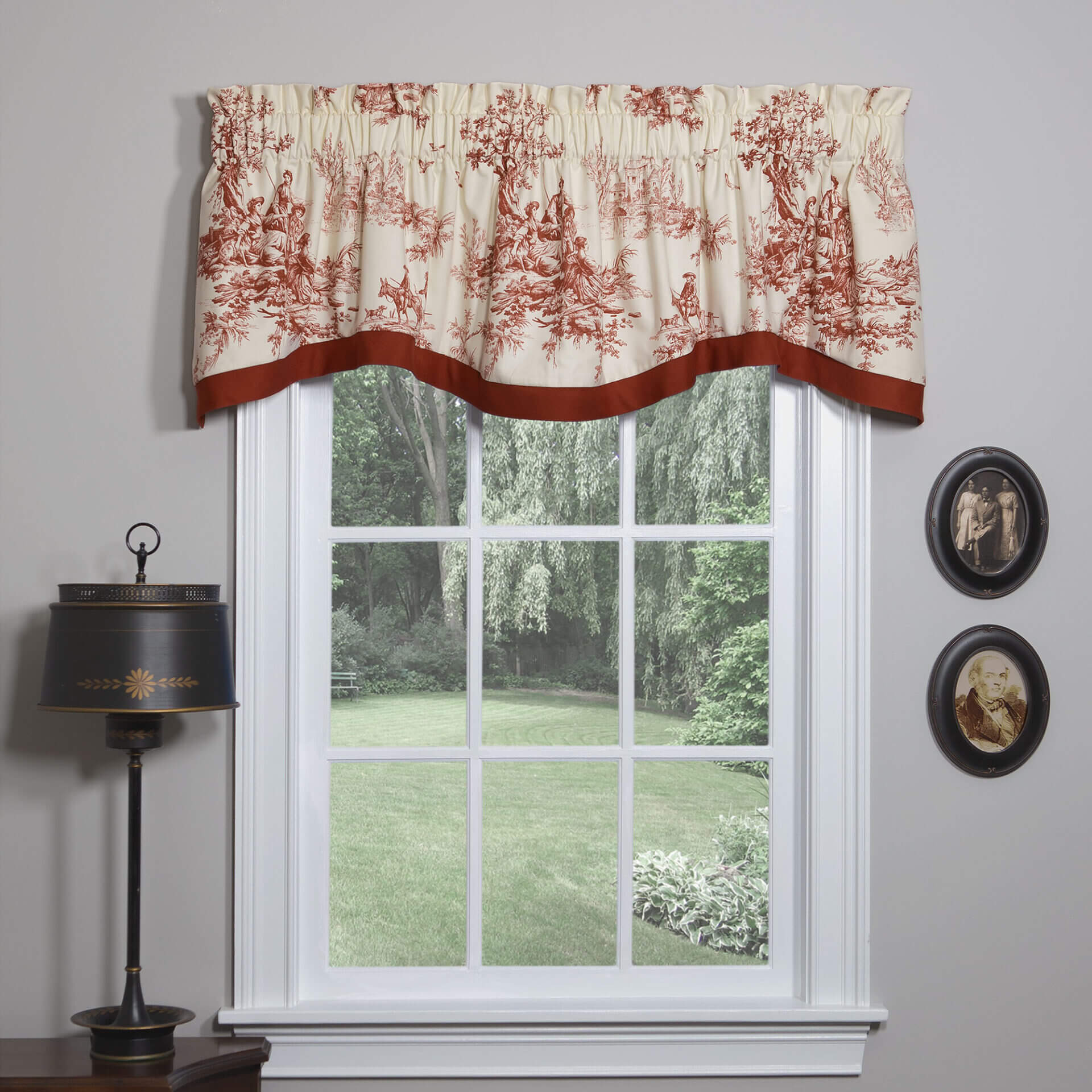 Bouvier Red Shaped Valance - Thomasville At Home