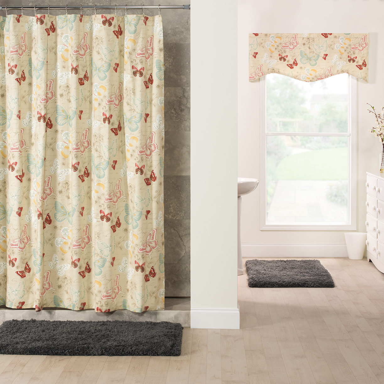 Papillon Shower Curtain And Valance Thomasville At Home