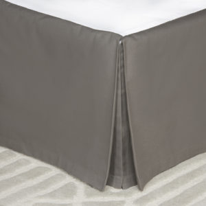 Grey Kick Pleat Bedskirt