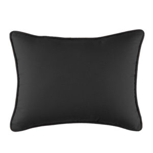 Jamestown Solid Black Breakfast Pillow